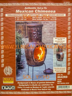 sol-y-yo Mexicaanse Tuinhaard 33x82 cm 14 kilo zon rood 8642RD