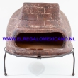 Sol-y-Yo 065RD Mexicaanse Stenen Pizza Oven 40x39cm. rood