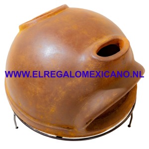 Sol-y-Yo 085RDLENA Mexicaanse Pizza Oven 70x50cm. rood ZWAAR!