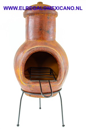 Mexicaanse Tuinhaard 36x78 cm 13 kilo Cookout-Party + grillrooster rood